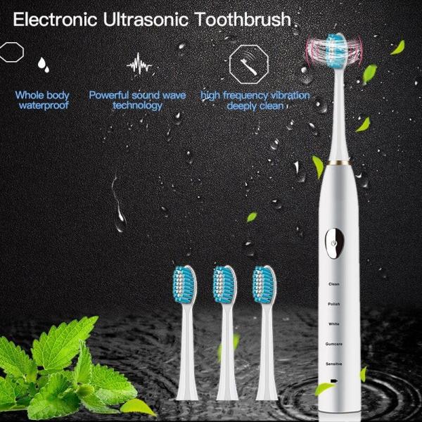 Ультразвуковая электрическая зубная щетка Sonicare (5 режимов) + 3 шт. x зубные насадки