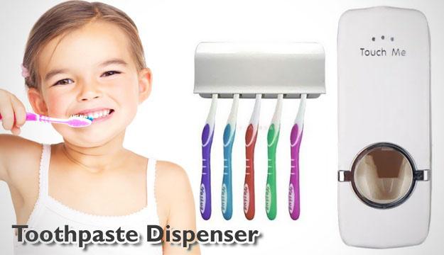 Beş ədədlik diş fırçaları üçün asılqanlı avtomatik dispenser - Touch Me (Orijinal). Ailə üçün çox rahat və ekonomik!