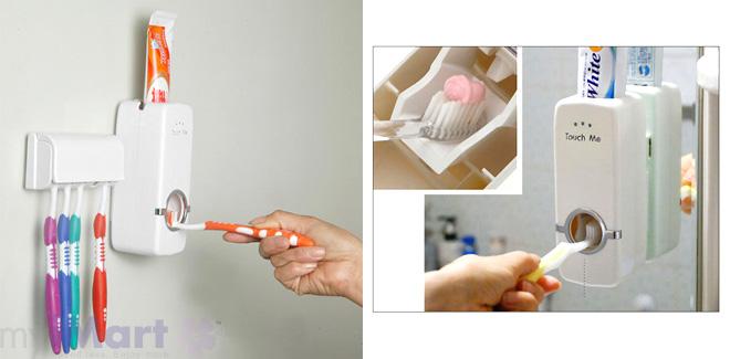 Beş ədədlik diş fırçaları üçün asılqanlı avtomatik dispenser - Touch Me (Orijinal). Ailə üçün çox rahat və ekonomik!